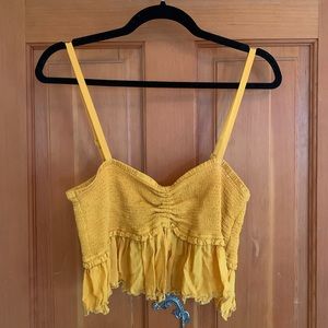 Wilfred yellow cropped tank top (L)